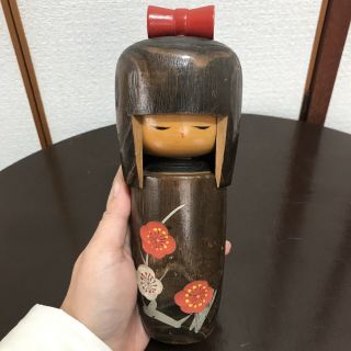 Japanese Vintage Kokeshi Doll Wooden 8.  66 Inches 22 Cm