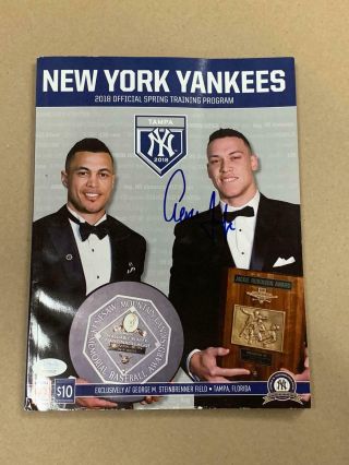 Aaron Judge Signed 2018 Yankees Official Spring Training Program Auto Jsa