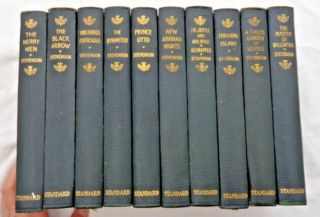 Set Of 10 Hc Books By Robert Louis Stevenson Standard Education Society 1920s?