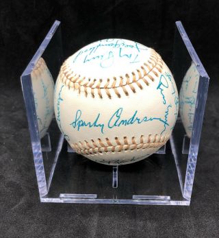 Cincinnati Reds Big Red Machine Team Autographed Ball - Sparky Anderson Manager