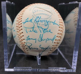 Cincinnati Reds Big Red Machine Team Autographed Ball - SPARKY ANDERSON Manager 3