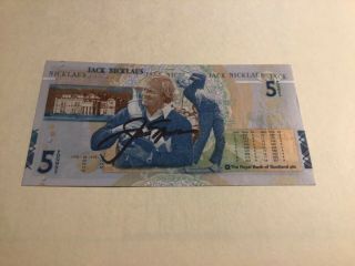 Jack Nicklaus Signed Autographed Royal Bank Of Scotland 5 Pound Note British