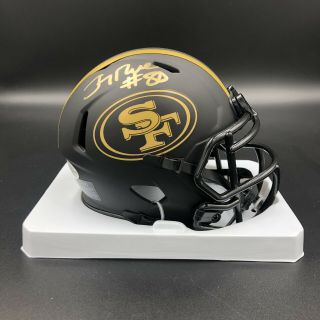 Jerry Rice Signed Autographed Sf 49ers Eclipse Mini Helmet Beckett Bas Nfl