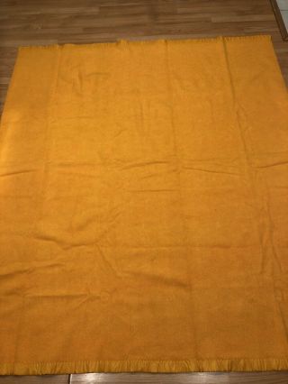 Vintage Satin Trim Acrylic Polyester Blend Full Blanket Orange Cond 2