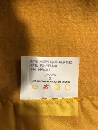 Vintage Satin Trim Acrylic Polyester Blend Full Blanket Orange Cond 3