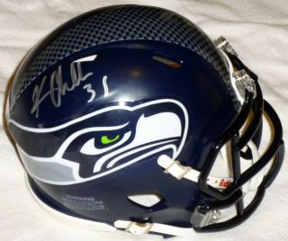 Seattle Seahawks Kam Chancellor Hand Signed Autographed Helmet Exact Proof,