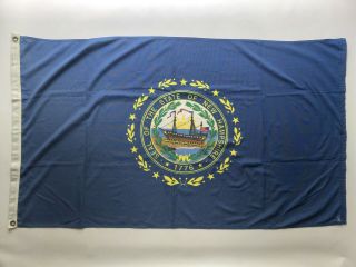 Vintage Hampshire State Flag Us Banner Pennant Cloth Old Usa American