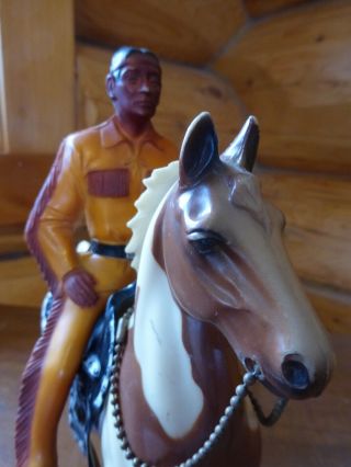 Vintage Hartland Tonto & Horse Scout With Saddle.  Missing Gun And Feather