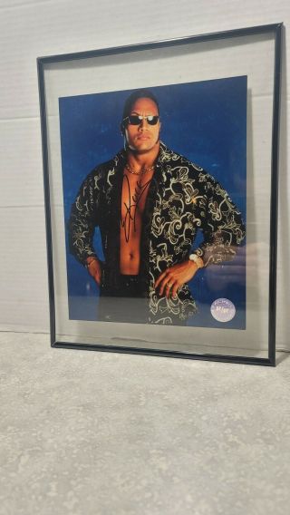 Wwe Wwf The Rock Hand Signed Autographed 8x10 Promo Photo Dwayne Johnson R/r