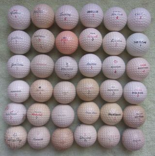 36 Antique Vintage Interesting Golf Balls Some Signature Jack Nicklaus