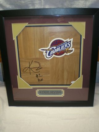 Kyrie Irving Cleveland Cavaliers Signed Autographed Framed Floorboard Jsa