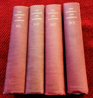 1946 Nazi Conspiracy And Aggression Nurnberg Trials Four Volumes 1,  4,  5,  & 6