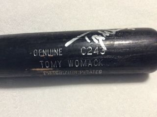 Tony Womack Game Signed Bat Uncracked Pittsburgh Pirates Yankees Mlb