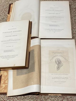 National Portrait Gallery Distinguished Americans Vol.  I,  II,  & III.  1834 - 1836 2