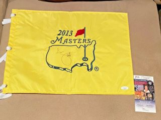 Adam Scott Signed 2013 Masters Tournament Winner Pga Tour Golf Flag Jsa