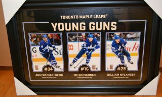 Auston Matthews Toronto Maple Leafs Young Guns Framed Photo With Marner&nylander
