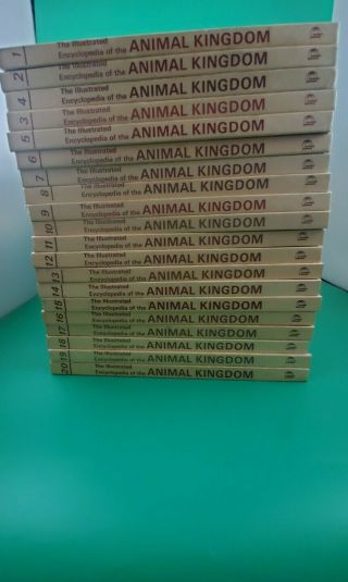 The Illustrated Encyclopedia Of The Animal Kingdom Complete Set Of 20 Vtg 1971