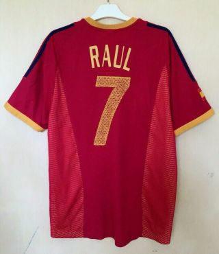 Spain National 2002\2004 Home Football Jersey Camiseta Shirt Vintage 7 Raul