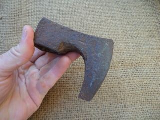 Small 3 " Vintage Axe Head Bushcraft Woodcraft Hatchet Tactical Hand Forged