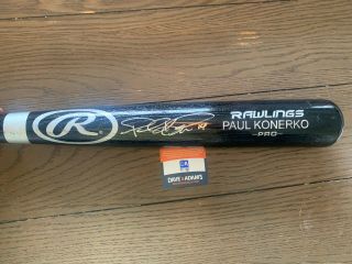 Paul Konerko Signed Autographed Black Rawlings Bat With White Sox