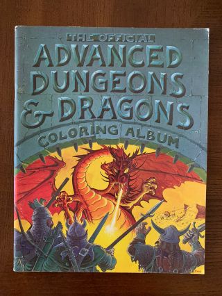 Vintage The Official Advanced Dungeons & Dragons Coloring Album 1979