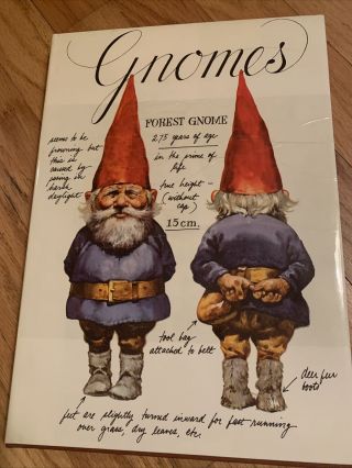 Vintage 1976 Gnomes Book By Rien Poortvliet & Wil Huygen Illustrated Unieboek