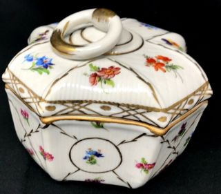 Vintage Royal Europe Porcelain Hand Painted Trinket Jewelry Box Andrea By Sadek