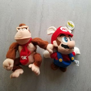 Vtg Mario 64 Wing Cap & Donkey Kong Beanie Plush Toy Nintendo 64 N64 Bd&a