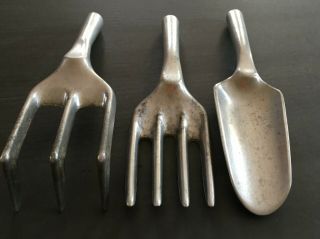 Set Of 3 Vintage Alan Simpson As,  Canada,  Cast Aluminum Garden Tools - 1990s
