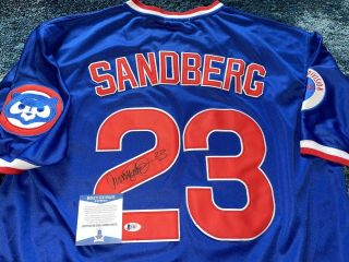 Ryne Sandberg Signed Chicago Cubs Jersey Hof 2005 Mvp Roy Beckett 2
