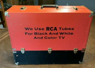 Vintage Rca Tube Caddy.  Radio And Tv Repairman Carrying Case For Vacuum Tubes