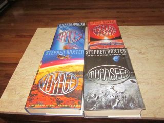 4 Signed First Edition Novels By Stephen Baxter