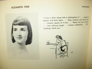 Liz Peer In 1957 Koine,  Connecticut College For Women,  London,  Ct Yearbook