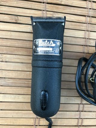 VINTAGE OSTER BUTCH HAIR CLIPPERS MOTOR DRIVEN MODEL 35 MADE IN USA TESTED/WORKS 2