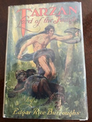 Very Rare " Tarzan,  Lord Of The Jungle " Edgar Rice Burroughs:orig.  1928 2nd Hc/dj