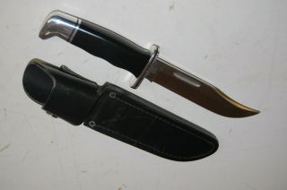 Vintage Buck 119 Hunting Knife & Leather Sheath