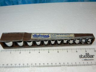 Vintage 3/8 Drive Metric Socket Set Herbrand No.  05312 Ratchet Tool 6 - 22 6 Point