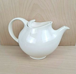 Rare Vintage Mid Century Hallcraft Eva Zeisel Cream Porcelain China Tea Pot Usa