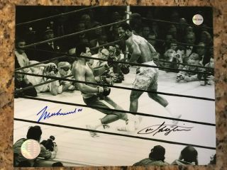 Muhammad Ali & Joe Frazier Autographed 8x10 Photo W/ Certificate Of Authenticity