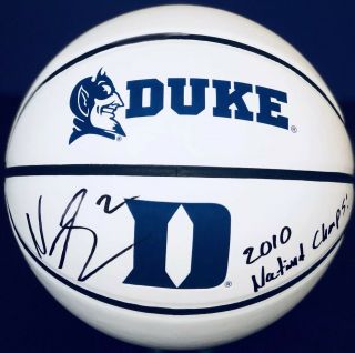 Duke Blue Devils 2 Nolan Smith Signed Autographed Basketball 2010 Natl Champs
