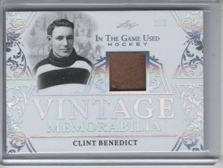2020 - 21 Leaf Itg Clint Benedict Silver Vintage Game Relic 2/3