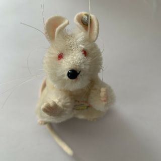 Vintage Steiff Mohair Pieps Mouse W/ Button & Tagetoy