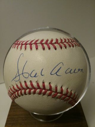 Hank Aaron Atlanta Braves Signed Official National League Baseball With