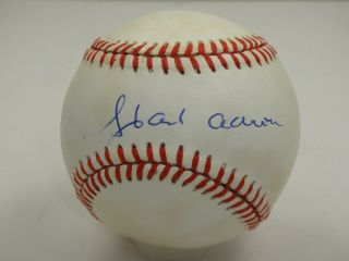 Hank Aaron Jsa Certified Authentic Signed Rawlings Nl Baseball Autographed