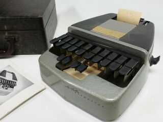 Vintage Lasalle Stenotype Stenograph Machine In Case