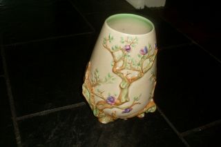 Vintage Deco/retro 30s Clarice Cliff Newport Pottery Cherry Tree Design Vase
