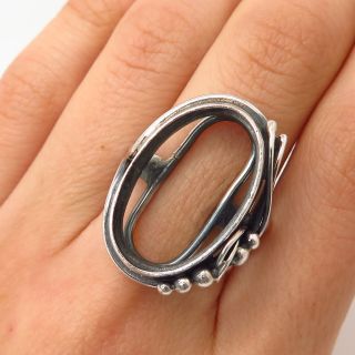 925 Sterling Silver Vintage Ornate Design Ring Size 6 1/4