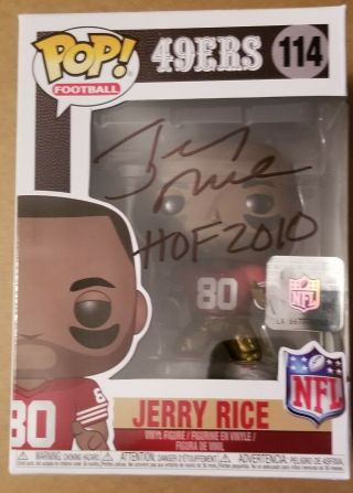 Jerry Rice Signed Pop Funko Hof 2010 San Francisco 49ers Greatest Wr Jsa