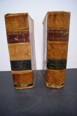 The General Principles Of The Law Of Evidence By Frank S.  Rice 1892 1 & 2 Rare