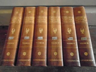 1910 Library Of Natural History 6 Vols.  Animals/illustrated/complete Set